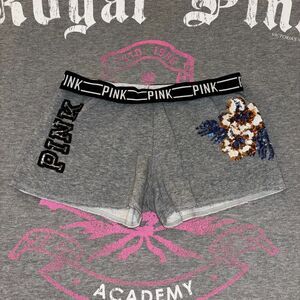 Victoria’s Secret PINK Sequin Bling Shorts Hawaiian Tropical Hibiscus Sweat - SM